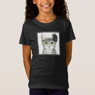 Nedton Cat Bejeweled med Snöre T Shirt