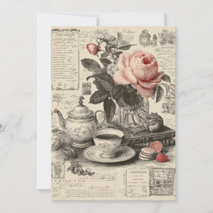 Nedton Delight   Vintage Stil Inbjudningar