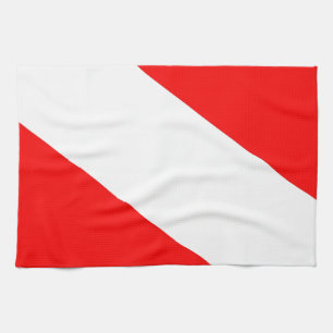 Nedtonad flagga kökshandduk