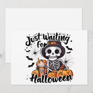 Nedtoning av Skeleton Latte-latte Julkort