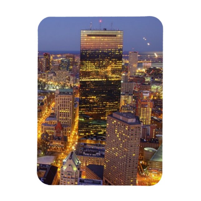 Nedtown Boston och Hancock Torn Magnet (Vertikal)