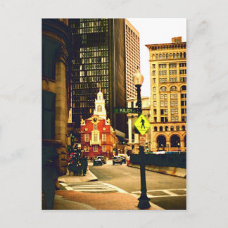 Nedtown Boston på Kilby Street Vykort