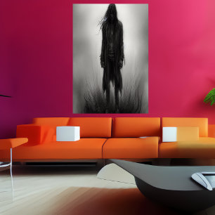 Nedtryckning i skuggan AI Art Poster