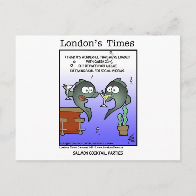 Nedtryckt laxburk, nunykort Mugg och gåvor Vykort (Framsida)