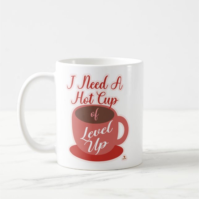 Need A Cup Of Level Up Awesome Gaming  Kaffemugg (Vänster)
