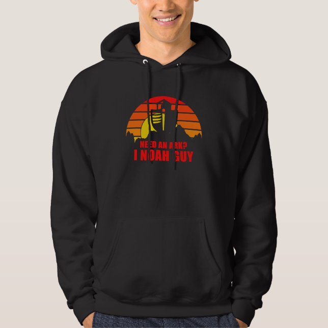 Need An Ark I Noah Guy Funny Christian Pun Hoodie (Framsida)