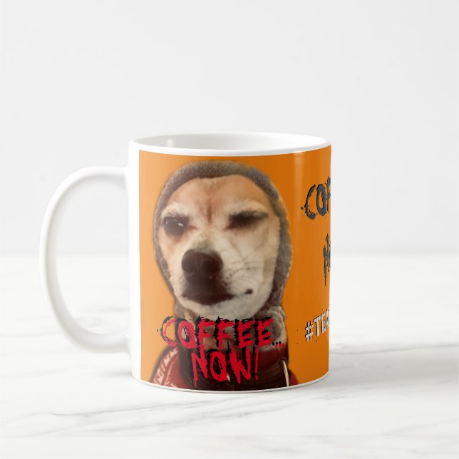 Need COFFEE NOW! Carlos B. Dog Coffee Mug Kaffemugg (Vänster)