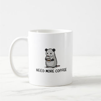 Need More Coffee Lover Funny Opossum Raccoon Kaffemugg