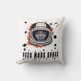 Need More Space – Astronaut Throw Pillow Kudde