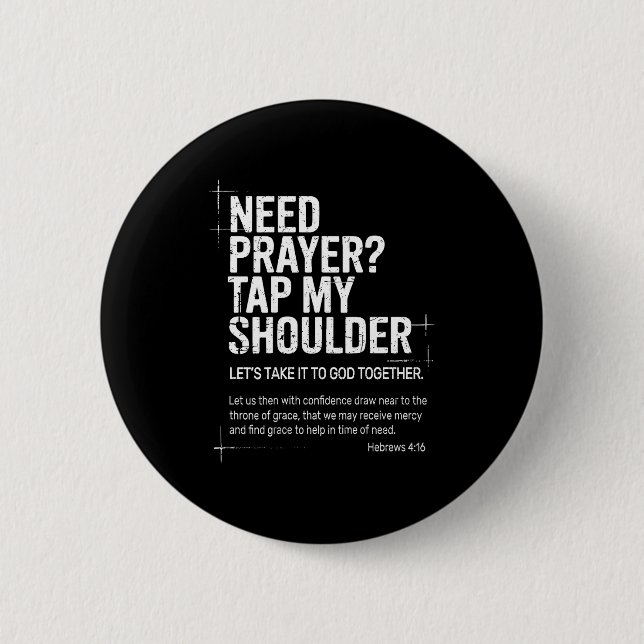 Need Prayer Tap My Shoulder Bible Verse Christian  Knapp (Framsida)
