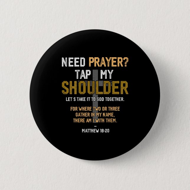 Need Prayer Tap My Shoulder Bible Verse Christian  Knapp (Framsida)