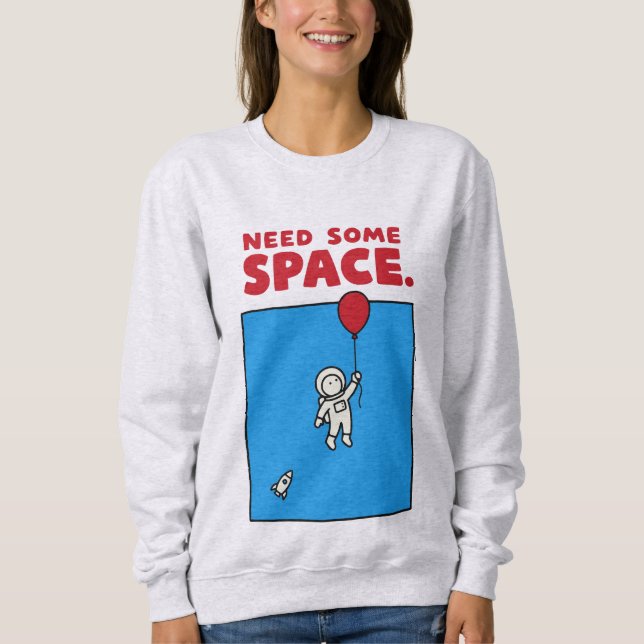 Need Some Space Funny Astronaut Balloon Space Pun T Shirt (Framsida)