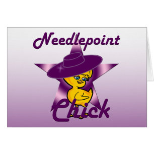 Needlepoint-Chick #9 Hälsningskort