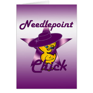 Needlepoint-Chick #9 Hälsningskort