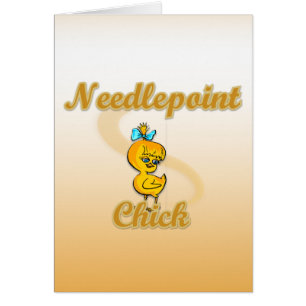 Needlepoint-Chick Hälsningskort