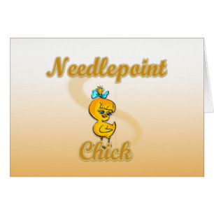 Needlepoint-Chick Hälsningskort