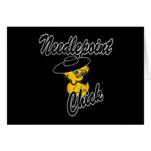 Needlepoint-Chick nr 4 Hälsningskort