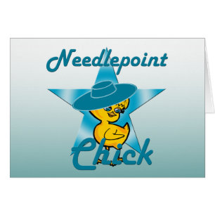 Needlepoint-Chick nr 7 Hälsningskort