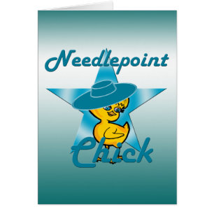 Needlepoint-Chick nr 7 Hälsningskort