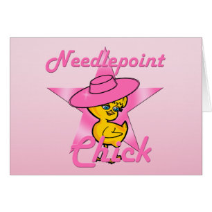Needlepoint-Chick nr 8 Hälsningskort