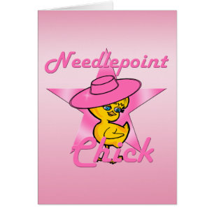 Needlepoint-Chick nr 8 Hälsningskort
