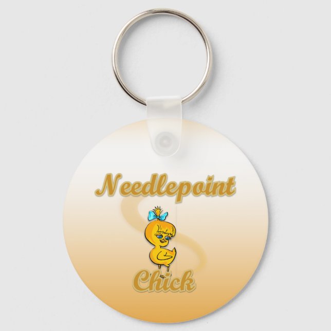Needlepoint-Chick Nyckelring (Framsida)