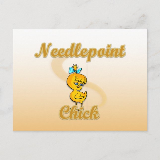 Needlepoint-Chick Vykort (Framsida)