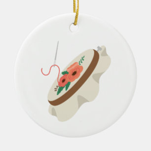 Needlepoint Julgransprydnad Keramik