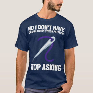 Needlepoint Kor Stitch Mönster och Knitting 1 T Shirt