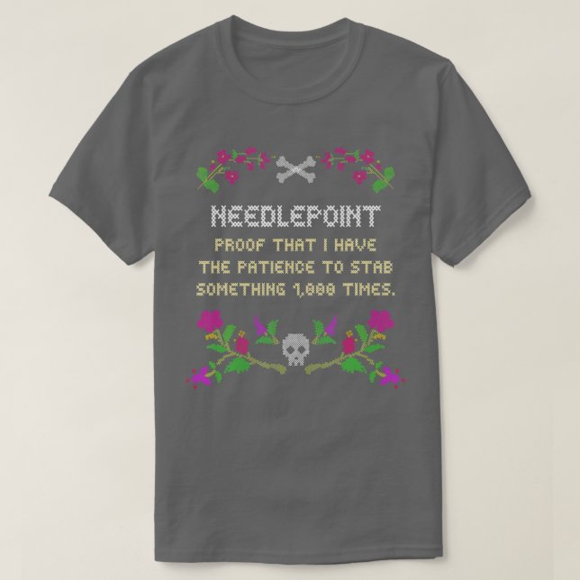 Needlepoint Kor Stitch Shirt Funny Sewing Gift f T Shirt (Design framsida)