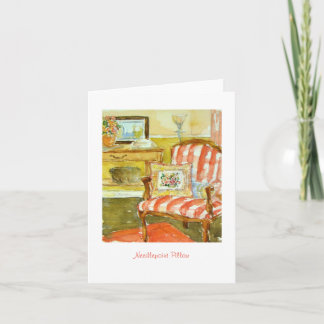 Needlepoint kudder hälsningkortet kort