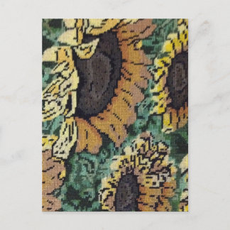 Needlepoint Solros Vykort