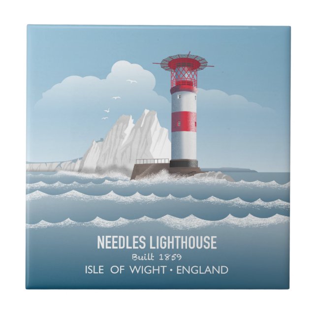 Needles Lighthouse Kakelplatta (Framsidan)