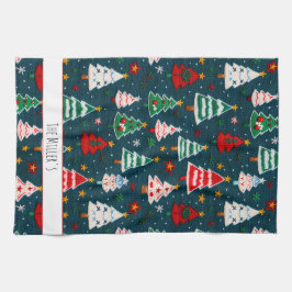 Needlework Julgranar Festive Helgdag Kökshandduk