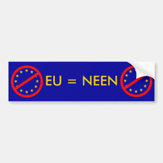 NEEN till EU Bildekal