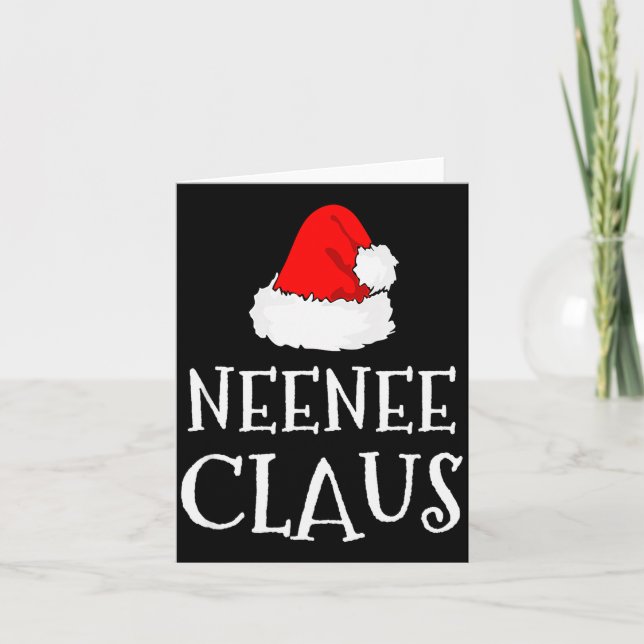 Neenee Claus Christmas Santas Pajama Family Matchi Kort (Framsida)