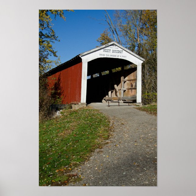 Neet Covered Bridge Parke County IN Poster (Framsidan)