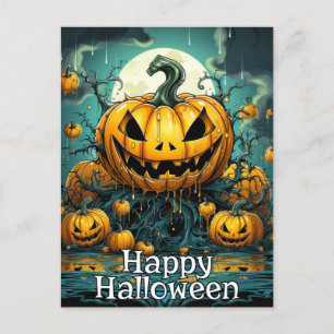 Nefarika pumpor efter Mörk HAPPY HALLOWEEN Vykort