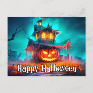 Nefarious Mad Pumpkin HAPPY HALLOWEEN Vykort