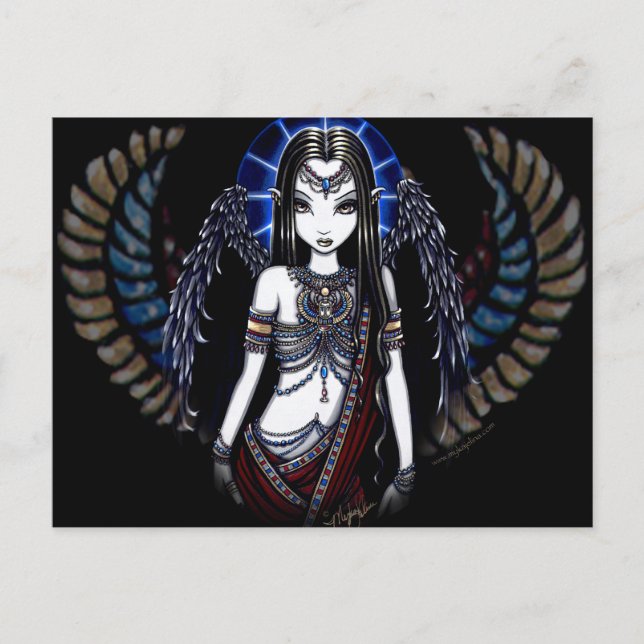 Nefertari Angelic Egyptian Goddess Postcard Vykort (Framsida)