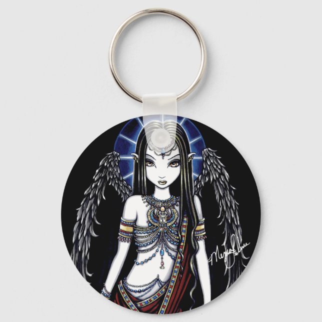 Nefertari Egyptian Angel Goddess Keychain Nyckelring (Framsida)