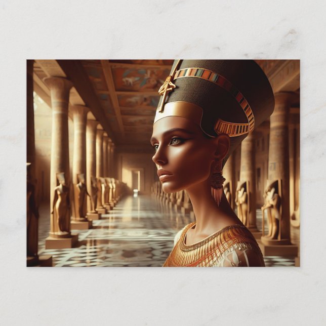 Nefertari egyptisk forntida civilisation konstföre vykort (Framsida)