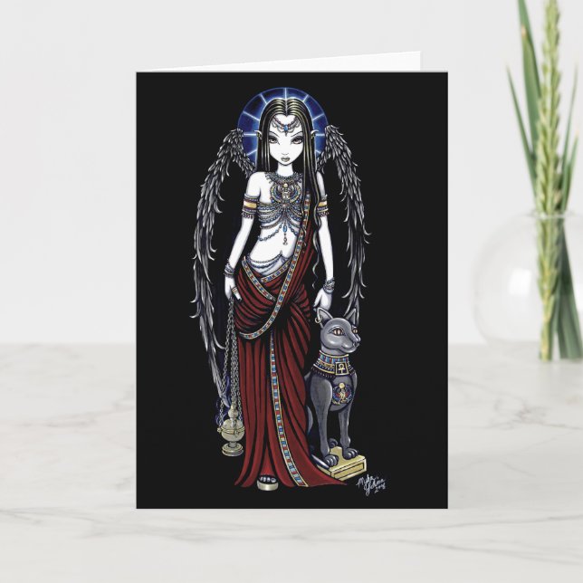 Nefertari egyptiskt ängelBastet kort (Framsida)