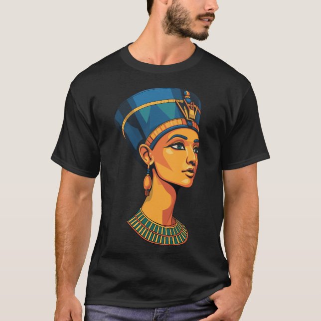 Nefertari levande Drottning - Drottning Nefertari T Shirt (Framsida)