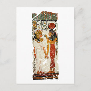 Nefertari med Isis Vykort