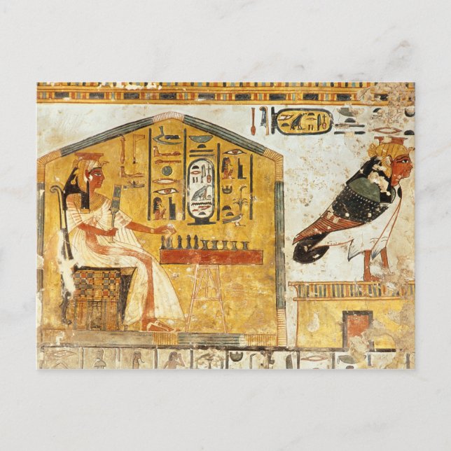 Nefertari som leker senet vykort (Framsida)