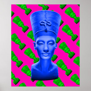 Nefertiti blåttaffisch poster