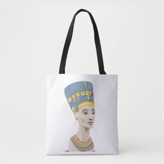 Nefertiti Colorful Porträtt Tygkasse (Framsida)