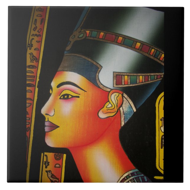Nefertiti egyptendrottning kakelplatta (Framsidan)