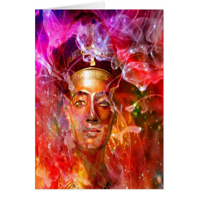 Nefertiti Egyptian drottning Hälsningskort (Framsidan)
